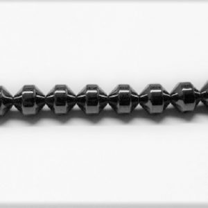 Hématite bicône fancy 6mm