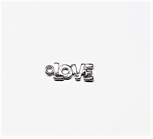 Pendentif "love" en métal 20 x 7mm