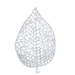 Pendentif feuille de métal 80 x 50mm