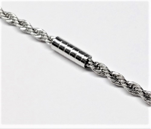 Chaîne Inox SUS304 - 30 Mètres (98.4ft) - 2mm Argenté - Pour Suspension, Bricolage, Décoration Extérieure