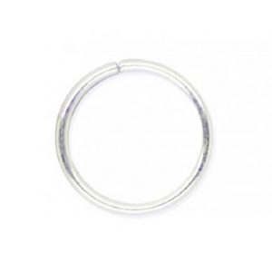 Anneau simple couleur argent sans nickel, sans plomb