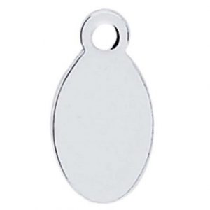 Pendentif oval en acier inoxydable