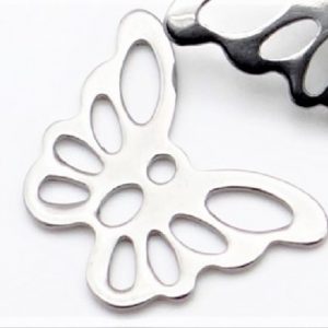 Pendentif papillon en acier inoxydable