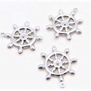 Pendentif gouvernail en acier inoxydable