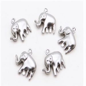 Pendentif éléphant en acier inoxydable