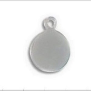 Pendentif tag rond en acier inoxydable