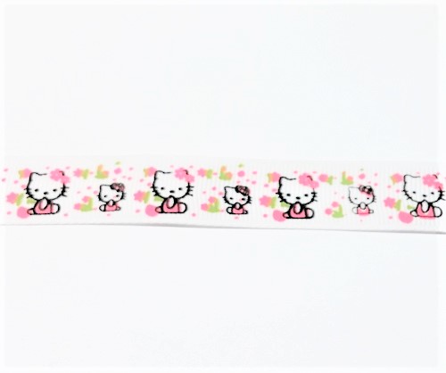 Ruban simple face  "Hello Kitty" 15mm