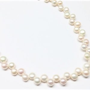 Perle véritable bouton "tit-tat" naturel 6.5-7.5mm