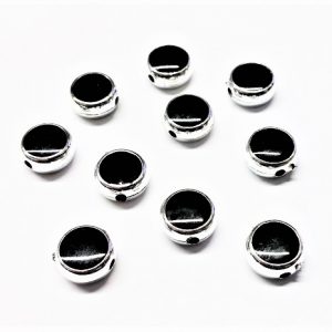 Bille acrylique 10mm avec contour argent