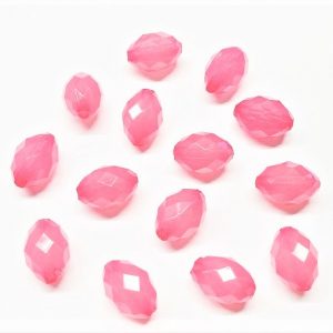 Acrylique oval facetté 15mm x 10mm