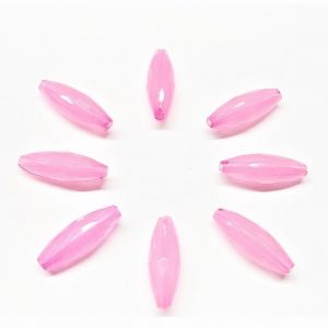 Acrylique grain de riz facetté 20mm x 6mm