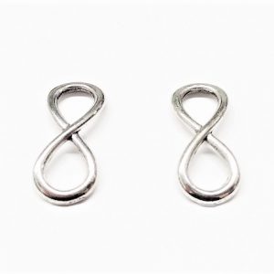 Connecteur "infini" argent antique 32 x 12mm