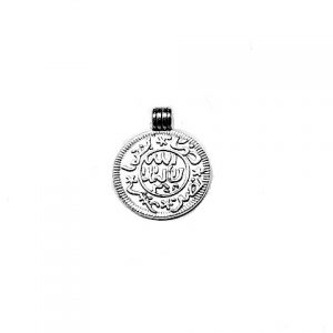 Pendentif rond argent antique 15mm