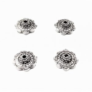 Chapeau de perle argent antique 14mm