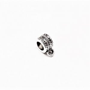 Bélière de fantaisie argent antique 8 x 5mm Trou 5mm