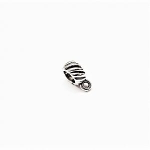 Bélière de fantaisie argent antique 8 x 4mm Trou 5mm