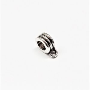 Bélière de fantaisie argent antique 9 x 5mm Trou 5mm