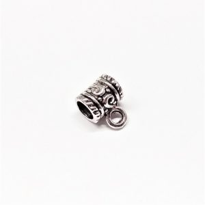 Bélière de fantaisie argent antique 9 x 7mm Trou 5mm