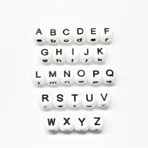 Lettre d'alphabet en silicone - 15 x 15mm