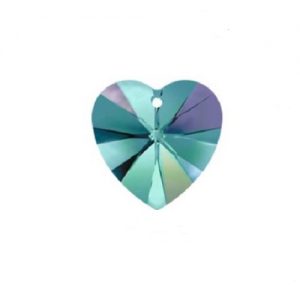 Swarovski 6228 pendentif coeur 10mm AB blue zircon