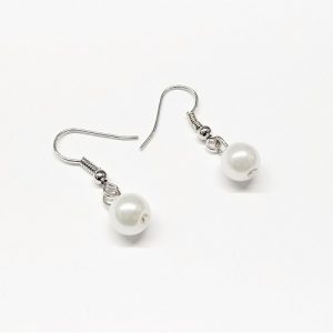 Boucle d'oreille perle 8mm