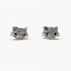 Boucle d'oreille chat 12mm