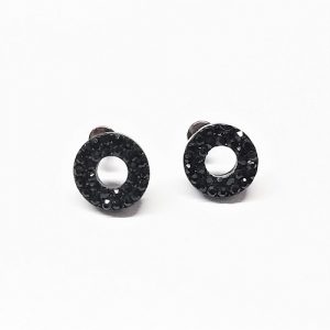 Boucle d'oreille avec cristal 12mm