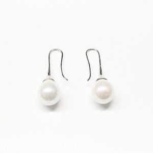 Boucle d'oreille pendante avec perle 10mm