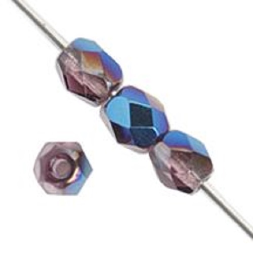 Verre poli au feu 4mm Amethyst azuro