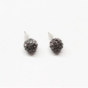 Boucle d'oreille shamballa rond 10mm