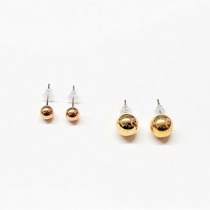 Boucle d'oreille duo boule 4mm/8mm