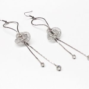 Boucle d'oreille pendante avec crystal 110mm