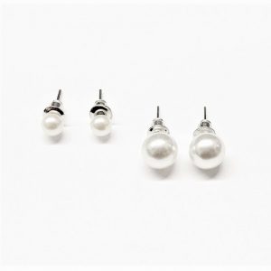 Boucle d'oreille duo perle 4mm/8mm