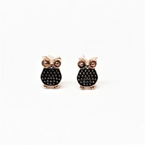 Boucle d'oreille hibou 12mm