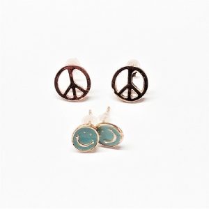 Boucle d'oreille duo "joy and peace" 8mm/12mm
