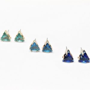 Boucle d'oreille trio triangle 10mm