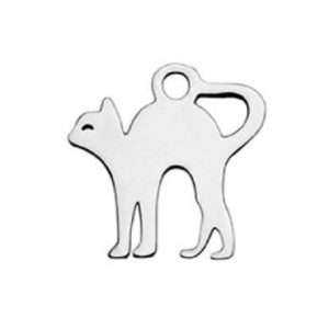 Acier inoxydable 304 pendentif chat 12.5 x 12.1mm