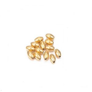 Acier inoxydable or 304 grain de riz 9.5 x 6mm Trou 2mm