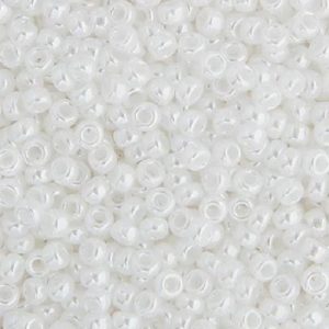 Miyuki rocaille 11/0 white pearl opaque luster