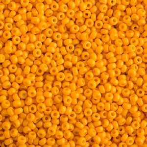 Miyuki rocaille 15/0 yellow marigold opaque duracoat