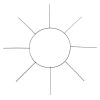 Soleil en fil d'acier approx. 5-6" – Image 2