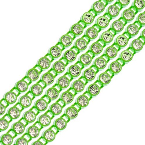 Chaîne De Strass 5 Mètres - Argent, Pour Décoration DIY, Mariage, Vêtements, Gâteaux, Couture