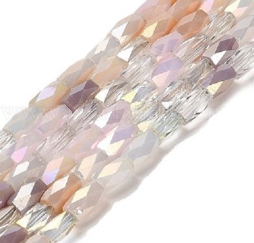 Colonne facetté en verre électroplaqué